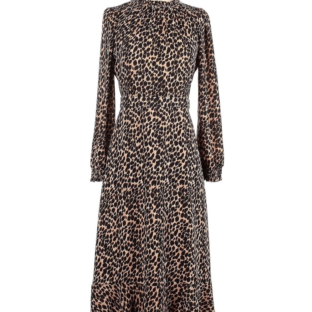 J Crew Factory Store Casual Dress – Animal-Print (Brown Cheetah) – Size 0